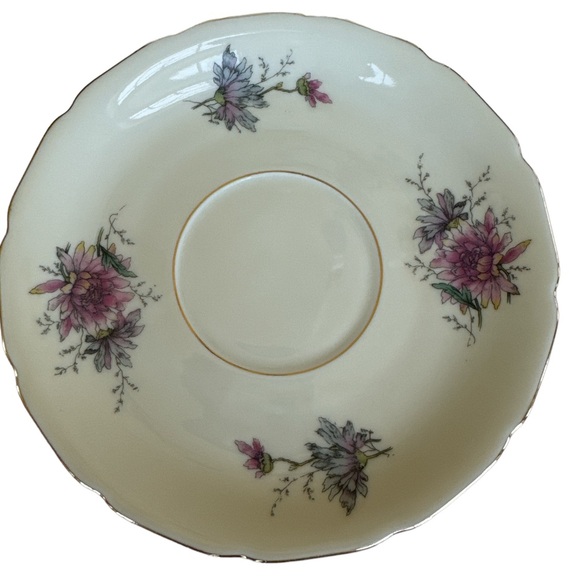 Vintage Black Knight Conchita Waldenburg Germany Set of 6 Saucers 6” - Picture 3 of 5